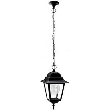 Colgante clasico para exterior en aluminio Spica Negro Ip44 Fabrilamp