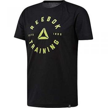 Reebok GS Training Speedwick tee Camiseta, Hombre, Negro/neolim, L