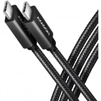 AXAGON USB-C to USB-C Cable 3.2 Gen 2, 1m, PD 100W, 5A, 4K HD, Aluminum Braid, Black