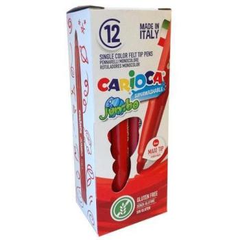 Carioca Rotulador Jumbo Punta Maxi Rojo - Caja de 12