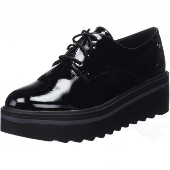 XTI 48491, Zapatos de Cordones Oxford para Mujer, Negro
