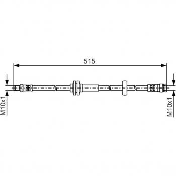 Tubo de freno BOSCH 1 987 481 482 - Latiguillo de freno, alta resistencia, material flexible, compatible con sistemas de frenos hidráulicos, longitud específica para instalación precisa