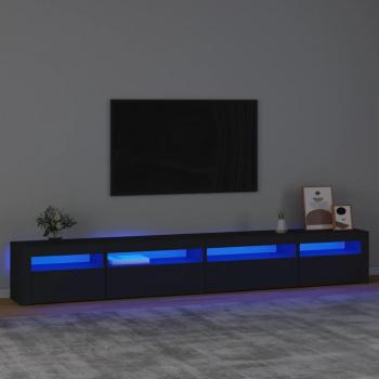 Soporte para TV con luces LED negro 270x35x40 cm