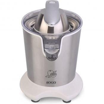Exprimidor de Zumo Sogo EXP-SS-5185 con Palanca, Acero Inoxidable, 0,55L, 160W, Plateado