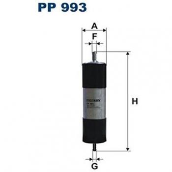 Filtro de combustible FILTRON PP 993 - Filtro de combustible, compatible con diversos vehículos, diseñado para eliminar impurezas del combustible y asegurar un flujo adecuado, fabricado con materiales de alta calidad para una mayor durabilidad y rendimi