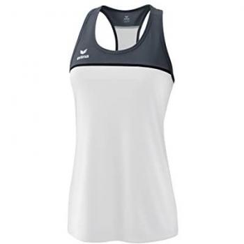 Camiseta Sin Mangas Erima Change Funcional para Mujer - Blanco y Gris - Talla 34