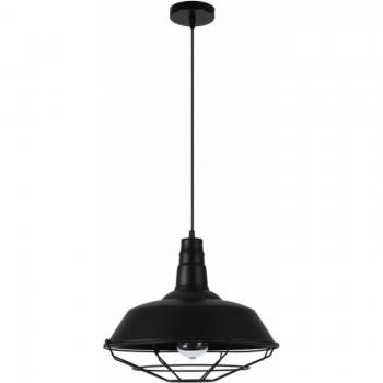 Lámpara Colgante FABRILAMP Flamenco Negro 36x36 cm - Diseño Elegante, 1xe27