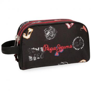 Pepe Jeans Jill Neceser de viaje, 26 cm, 4.99 litros, Negro