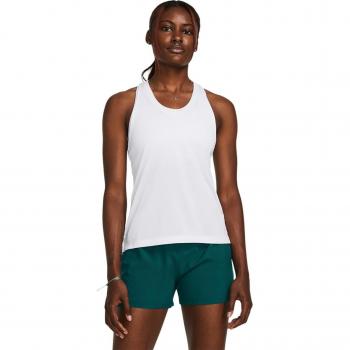 Camiseta de mujer Under Armour Launch, tirantes, color blanco, talla M