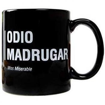 Taza Miss Miserable mensaje Odio madrugar - Taza original - Taza desayuno original - Tazas graciosas - Tazas de café - Regalo original