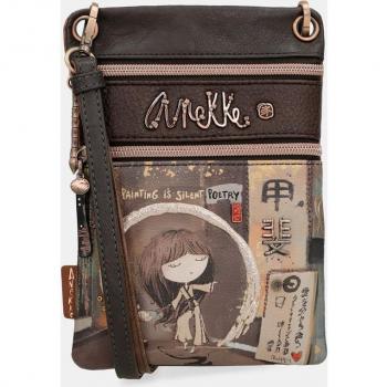 Mini Bolso Bandolera Sintético Anekke Shoen 37703-905 con Doble Compartimento y Bolsillo Frontal Portamóvil