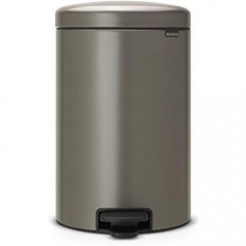 Brabantia 114045 Pedal Bin newIcon with Plastic Inner Bucket, 20 Litre - Platinum