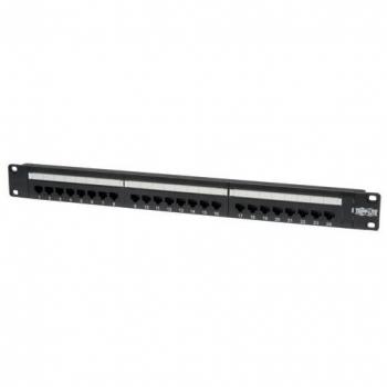 Tripp Lite N252-024 24-Port 1U Rack-Mount Cat6/Cat5 110 Patch Panel 568B RJ45 Ethernet TAA