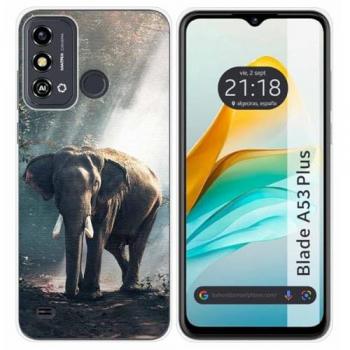 Funda de Silicona para ZTE Blade A53 Plus con Diseño de Elefante y Dibujos