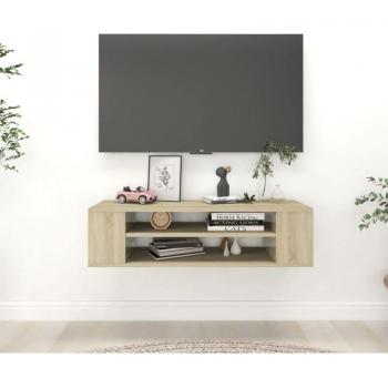 Mueble de TV colgante en roble sonoma 100x30x26,5 cm
