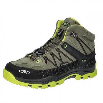 Botas de Senderismo CMP Rigel Mid WP Impermeables Infantil Verde Amarillo Lima - Talla 28