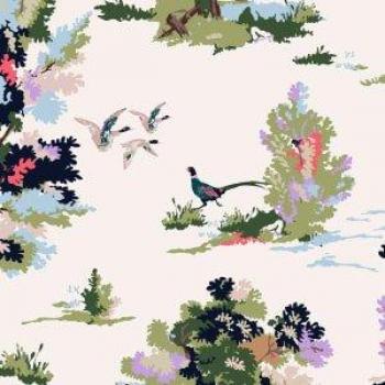Joules Woodland Scene Dawn Grey Wallpaper - 10m x 52cm, Matte Non Woven Removable Paste the Wall