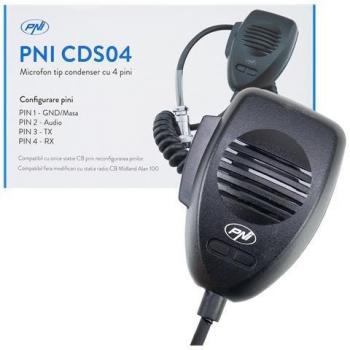 Micrófono Condensador PNI CDS04 de 4 Pines para Radio CB