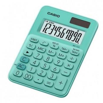 Calculadora de oficina Casio MS-7UC-GN sobremesa verde 10 dígitos original