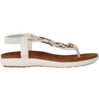 Sandalias Planas Chika10 CANELITA 03 Blanco/White