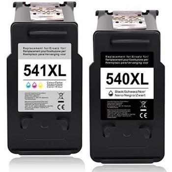 BunToner Cartuchos de Tinta compatibles con PG-540XL CL-541XL para Impresora Canon Pixma TS5150 TS5151 MG4250 MX455 MG3150 MG3250 MG3550 MG4150 MG4250 MX375 MX395 MX515 MX525 MX435
