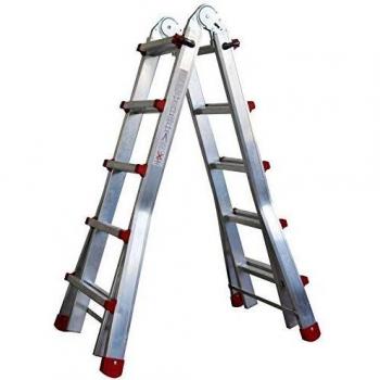 Homelux 825035 Escalera Telescópica Multiusos, 2 x 10 Peldaños
