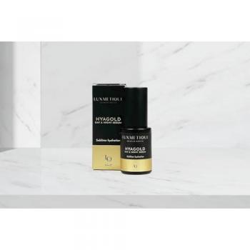 Sérum Hidratante y Voluminizador Luxmetique Hyagold Day & Night 30 ml - Contiene Ácido Hialurónico, Precursor de Ceramidas, Antioxidante Natural y Protector Cutáneo