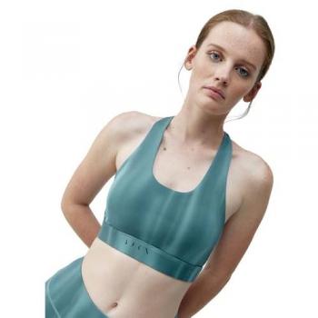 Top de mujer Born Living Yoga Blanche Artic Medium Support Azul Celeste Blanco L