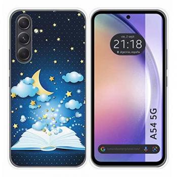 Funda de Silicona para Samsung Galaxy A54 5G con diseño de Libro Cuentos y Dibujos