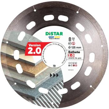 Disco de corte diamante Esthete 2.0 Distar 125 mm - Corte preciso y rápido para cerámica, granito y materiales duros, alto rendimiento