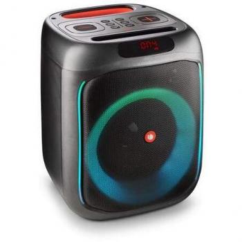 NGS Wild Swag Altavoz Portátil Bluetooth 80W con Iluminación LED, TWS, USB, Aux-In, Autonomía hasta 10h - Negro