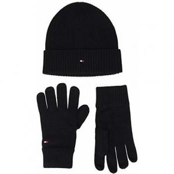 Tommy Hilfiger Pima Cotton Beanie & Gloves Gp conjunto bufanda, gorro y guantes,