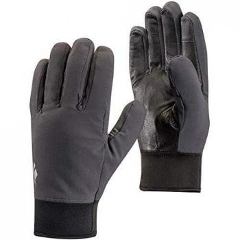 Black Diamond Midweight Softshell Gloves - Unisex, Wind Resistant, Gray/Black