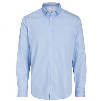 Jack & Jones Men's Slim Fit Blacardiff Long Sleeve Shirt - Light Blue - 2XL