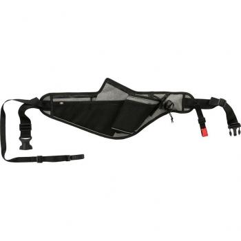 Cinturón de Jogging Trixie con Correa para Perros Gris y Negro - Cinturón Ajustable: 70-130 cm / Correa Extensible: 115-150 cm / Ancho de la