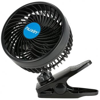 FREESOO Mini Ventilador 12V Ventilador del aire eléctrico 6 pulgadas con clip encendedor de cigarrillos 2 velocidad Portátil Silencioso para coches
