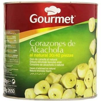 Gourmet - Corazones de alcachofa - al natural 30/40 piezas - 1550 g