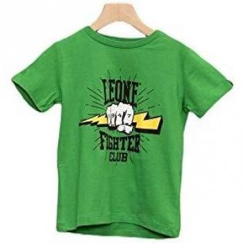 Leone - Camiseta de Manga Corta para niño Fighter Club - Verde Voodoo