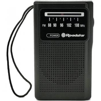 Roadstar TRA-1230BK Radio Portátil FM Analógica, Funciona a Pilas, Toma de Auriculares, Transistor de Bolsillo, Pequeño y Ligero para Casa, Cocina, Excelente