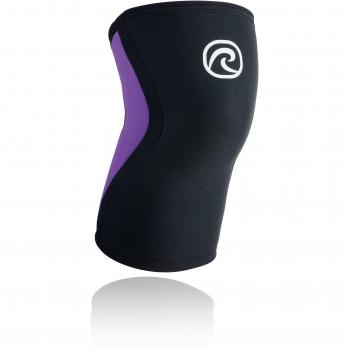 Rehband Vendaje RX Rodillera de 3 mm, Colour Negro/Violeta, XS, 105230-1