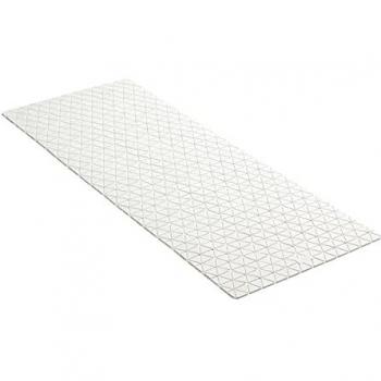 Alfombra de Bañera Antideslizante de Caucho SBS - TP con 126 Ventosas, Rectangular, Diseño Diamond, Blanco, Medidas 96 x 36 cm