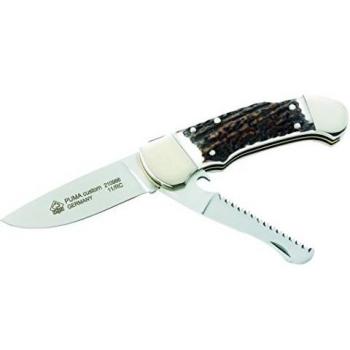 Puma Jagd-Taschenmesser - Navaja de bolsillo, color marrón