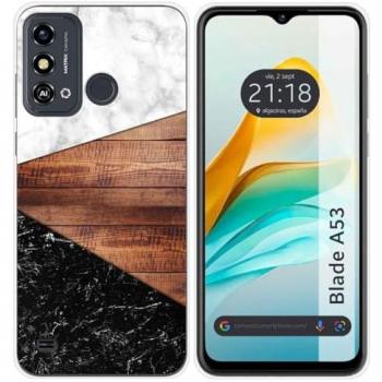 Funda de Silicona para ZTE Blade A53 con Diseño de Mármol 11 y Dibujos