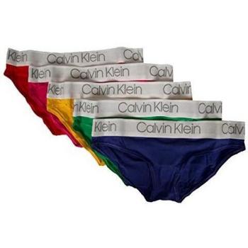 Calvin Klein Pack de 3 Slip Ropa Interior Mujere tripack CK artículo QD6014E Bikini 5PK, FZ8 Pride Combo, L