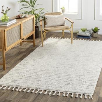 Alfombra Escandinava Bohemia Geométrica Gris Claro/Marfil 160x213 cm