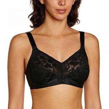 Triumph Delicate Doreen Non-Wired Black Lace Bra for Women