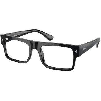Prada PR A01V 16K1O1 Men's Eyeglasses Black Size 55 (Frame Only) - Blue Light Block Available