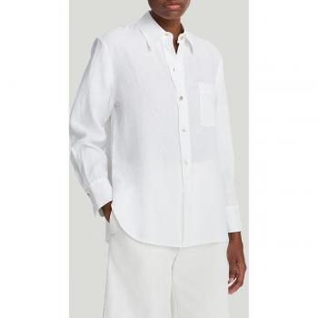 Vince Easy Silk Shirt - Optic White - Size: Large