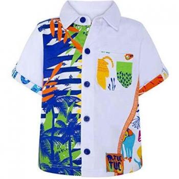 Tuc Tuc Camisa Punto NIÑO Animal Crew, Blanco
