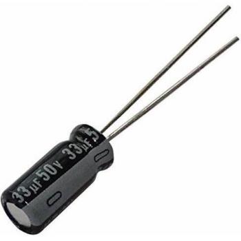 AERZETIX: 20 x condensadores electrolíticos radiales 33µF ± 20% 50V THT 105°C 1000h Ø5x11mm